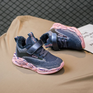 商品贵人鸟儿童加绒休闲运动鞋957m紫色