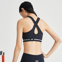 Skechers斯凯奇官方女装中度支撑运动内衣背心瑜伽训练服文胸P320W024 002K/深黑色 M *9件