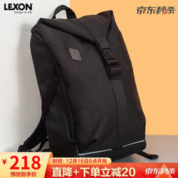 乐上LEXON运动背包TERA休闲系列15.6英寸笔记本电脑包男旅行户外双肩背包 LNE2602黑色