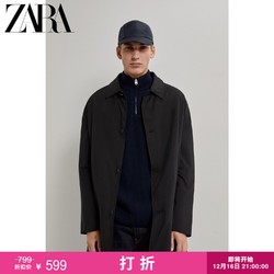 ZARA 新款 男装 冬季科技面料中长款棉服派克外套 02222304800