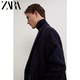 ZARA 新款 男装 冬季羊毛双排扣毛呢中长款大衣外套 05753810401