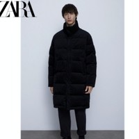 ZARA 05320402800 男装冬季灯芯绒白鸭绒羽绒服外套 