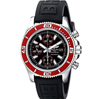 BREITLING 百年灵 超级海洋系列 A13341X9-BA81 男士自动机械手表 43.6mm 黑盘 黑色橡胶带 圆形