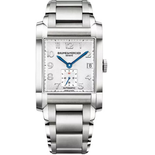 BAUME & MERCIER 名士 Hampton系列 MOA10047 男士机械手表 45mm 银盘 银色不锈钢表带 方形