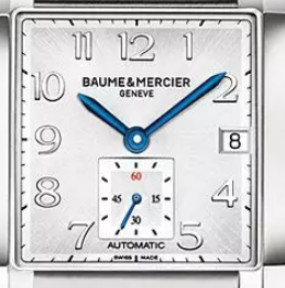 BAUME & MERCIER 名士 Hampton系列 MOA10047 男士机械手表 45mm 银盘 银色不锈钢表带 方形