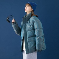秋冬季韩版潮流棉衣男女同款时尚休闲舒适保暖棉衣保暖外套 L 绿色