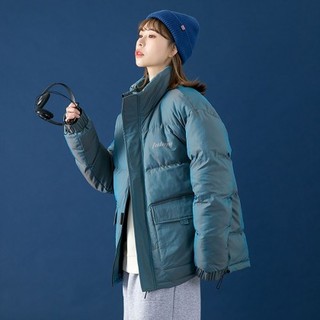 秋冬季韩版潮流棉衣男女同款时尚休闲舒适保暖棉衣保暖外套 4XL 绿色
