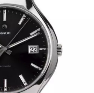 RADO 雷达 True真系列 R27351112 男士机械手表 40mm 黑盘 银色陶瓷带 圆形