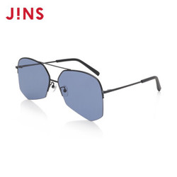 JINS睛姿19款金属多边形框男女同款太阳镜墨镜防紫外线MMN19S109 58海军蓝 *2件