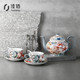 佳佰 美式陶瓷咖啡杯子茶壶套装 创意杯碟7件套 一茶壶两杯两碟两勺子 *3件