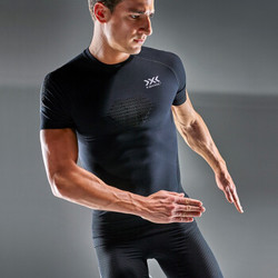 X-BIONIC全新4.0 优能速跑男士运动跑步健身体能训练上衣压缩衣紧身T恤透气 XBIONIC 猫眼黑/极地白 M