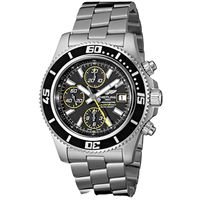 BREITLING 百年灵 超级海洋系列 A1334102-BA82SS 男士机械手表 43.5mm 黑盘 银色不锈钢表带 圆形