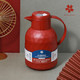日本AKAW爱家屋1.5L家用大容量玻璃内胆保温热水瓶咖啡保温壶 1500ML赤焰红