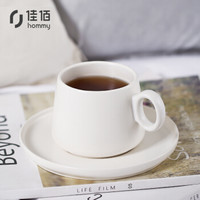 京东PLUS会员：佳佰 欧式陶瓷咖啡杯碟套装 月光纯白色 *3件