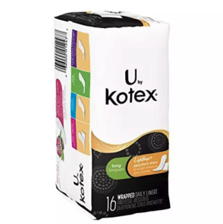 U by Kotex 长款无护翼吸水护垫 无香型 16片