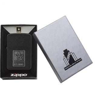 ZIPPO 之宝 28583-PARENT Army Lighters磨砂打火机 黑色裂缝