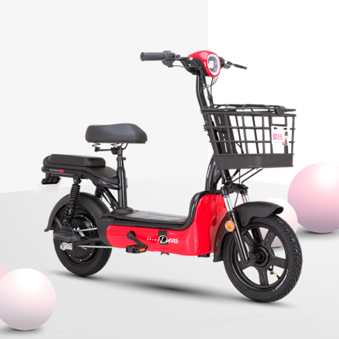 爱玛aima小蜜豆新国标版简约型滑板车时尚配色全国联保豆蔻花红