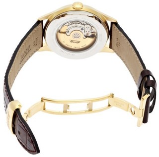 TISSOT 天梭 俊雅系列 日星双显皮带男士机械手表