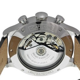 BAUME & MERCIER 名士 CAPELAND卡普蓝系列 MOA10168 男士机械手表 42mm 黑盘 黑色鳄鱼皮带 圆形