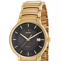 RADO 雷达 Centrix晶萃系列 R30279153 男士机械手表 38mm 黑盘 PVD镀金不锈钢表带 圆形