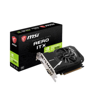 MSI 微星 GeForce GT 1030 AERO ITX 2G OCV1 显卡 2GB 黑色