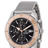 BREITLING 百年灵 超级海洋系列 U1332012-B908-152A 男士机械手表 46mm 黑盘 银色不锈钢表带 圆形
