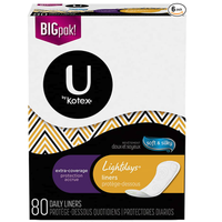 U by Kotex 无护翼护垫 无香型 80片