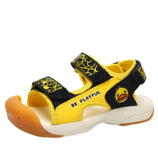 B.Duck 男童魔术贴休闲凉鞋 B2985901 黄色