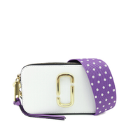马克·雅克布MARC JACOBS SNAPSHOT系列 M0012007132 相机包 白色紫色背