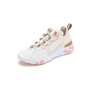 REACT ELEMENT 55 女款缓震耐磨运动鞋 42 灰白配粉色