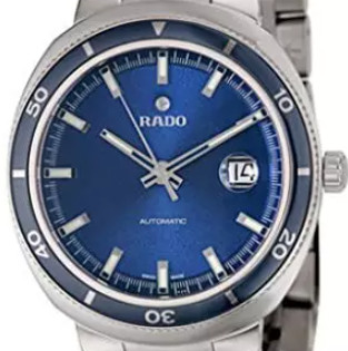 RADO 雷达 D-STAR帝星系列 R15960203 男士机械手表 41mm 蓝盘 银色不锈钢表带 圆形