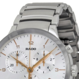 RADO 雷达 Centrix晶萃系列 R30122113 男士石英手表 40mm 银盘 银色不锈钢表带 圆形