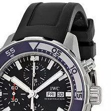 IWC 万国 海洋时计系列 3767-11BLK 男士机械手表 44mm 黑盘 黑色橡胶带 圆形