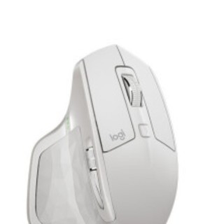 logitech 罗技 MX Master 2S 2.4G蓝牙 优联 双模无线鼠标 4000DPI 哑光白+鼠标垫