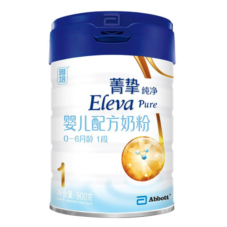 abbott雅培eleva菁智纯净婴儿配方奶粉1段900g