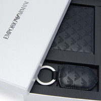 EMPORIO ARMANI 阿玛尼奢侈品20春夏男士卡包钥匙扣套装 Y4R264-YC043