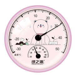绿之源 卡通温湿度计萌狗多吉 浴室温度计室内办公台挂式湿度计家用