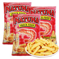 NATUNA呐嘟娜 膨化零食 60g/袋 马来西亚进口薯片 薯条 休闲零食 (3袋)香脆虾条