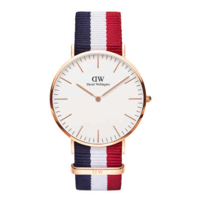Daniel Wellington Classic系列 40mm多色织纹男士石英手表