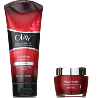 OLAY 玉兰油 新生塑颜系列新生塑颜金纯面霜套装 2件套(面霜50g+新生焕肤磨砂洁面乳192ml)