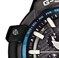 CASIO 卡西欧 G-SHOCK系列 GPW-1000-1A 男士电波手表 56mm 黑盘 黑色树脂表带 圆形