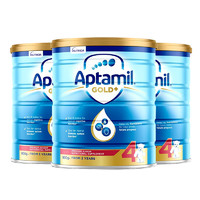 考拉海购黑卡会员：Aptamil 爱他美 金装 婴儿配方奶粉 4段 900克  3罐