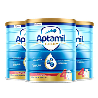 Aptamil 爱他美 进口金装较大婴儿配方奶粉4段 900g*3罐装