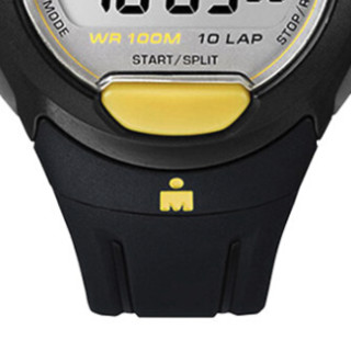 TIMEX 天美时 Triathlon系列 T5K779 中性电子手表 灰盘 黑色树脂表带 圆形