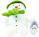好价格！白色雪人玩偶！超级可爱！戴着一顶绿色的帽子