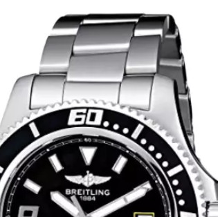 BREITLING 百年灵 超级海洋系列 A1739102/BA78 男士机械手表 44mm 黑盘 银色不锈钢表带 圆形