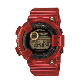 CASIO 卡西欧 G-SHOCK系列 GF-8230A-4JR 男士电子手表 50mm 黑盘 红色树脂表带 圆形