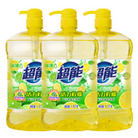 超能 活力柠檬洗洁精 1.5kg*3瓶 柠檬香型