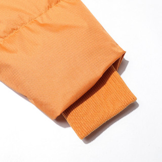 600蓬松保暖 男款挡风御寒潮搭长袖连帽男式长款羽绒服 XL 橙色