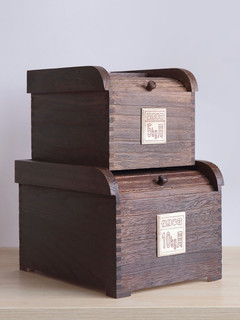 炭化桐木保鲜米桶10kg面桶日式实木储米箱防虫储米缸厨房米桶防潮